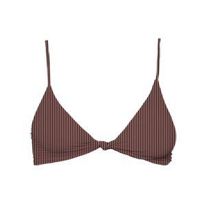 Acacia Swimwear Chocolate Striped Bikini Top